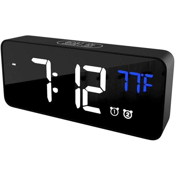 Clocks Digital Alarm Rechargeable 6 Inch Led Display Dual Sleep Full Range Brightness Temperature Detection Alarm Clocks & Clock Radios
