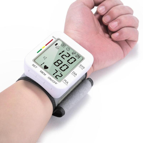 Automatic Digital Wrist Blood Pressure Monitor With Lcd Display