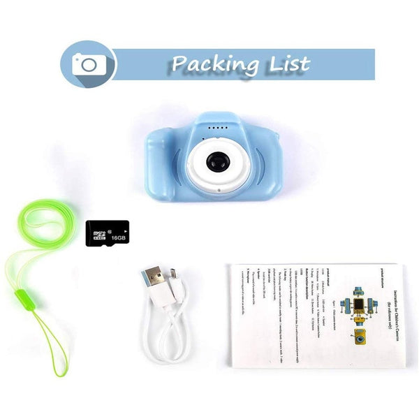 Digital Camera For Kids 1080P Fhd Video With 2 Inch Ips Screen 16Gb Sd Card 3 Years Boys Girls Gift Digital Cameras
