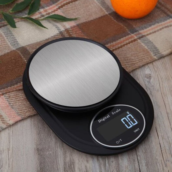 Digital Kitchen Scale Battery Portable Backlit Lcd Screen 5Kg / 1G Black Kitchen Scales
