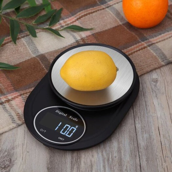 Digital Kitchen Scale Battery Portable Backlit Lcd Screen 5Kg / 1G Black Kitchen Scales
