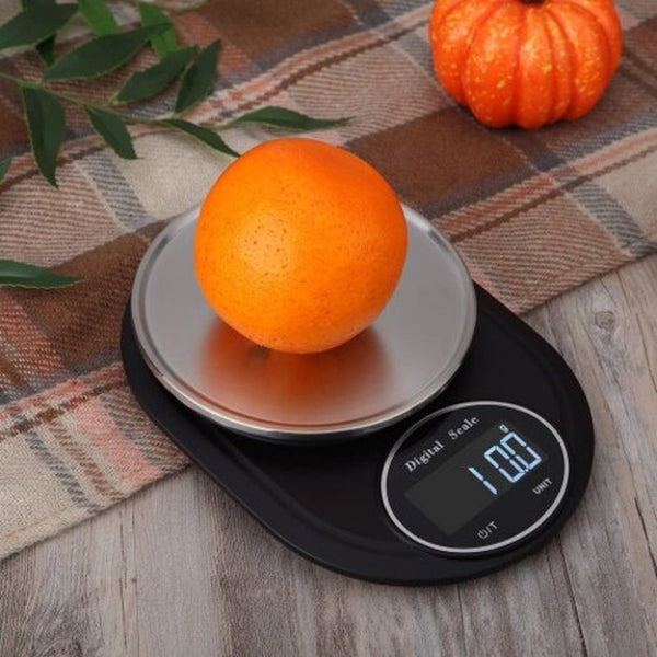 Digital Kitchen Scale Battery Portable Backlit Lcd Screen 5Kg / 1G Black Kitchen Scales