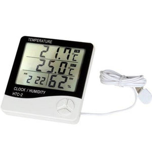 Digital Thermometer Hygrometer Electronic Lcd Humidity Meter Indoor Outdoor White
