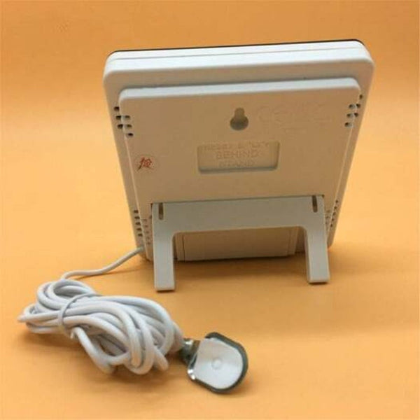 Digital Thermometer Hygrometer Electronic Lcd Humidity Meter Indoor Outdoor White Thermometers