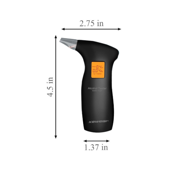 Digital Lcd Display Tester Alert Device Breathalyzer Alcohol Detector Black