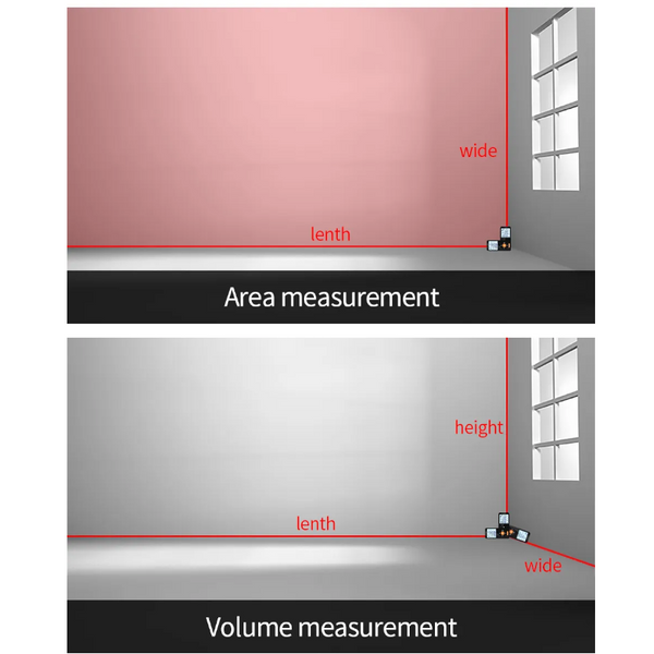 Digital Rangefinder 120M Distance Meter Laser Tape Measure Laser Measuring Tools