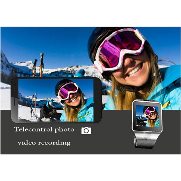 Digital Smart Watch Wristwatch Men Bluetooth Camera Sim Card Sd Supported White