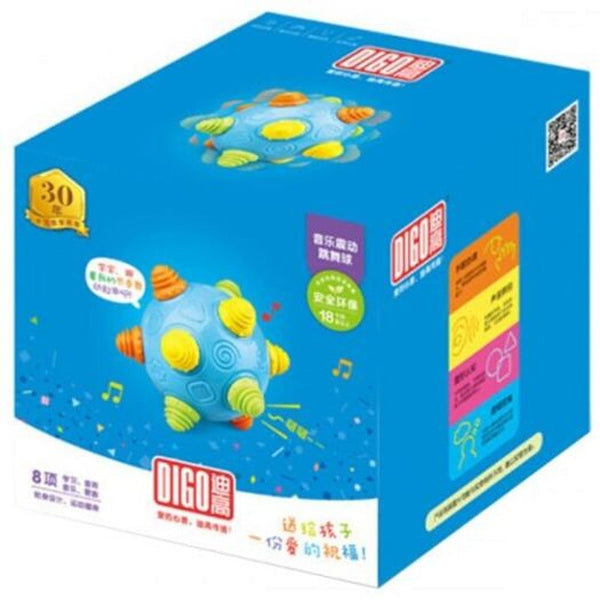 Digo Little One Educational Music Vibration Dancing Ball Toy Deep Sky Blue Educational Toys