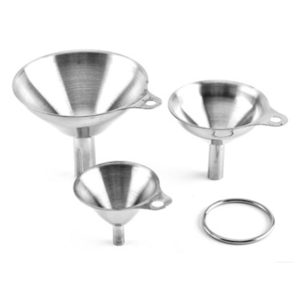 Stainless Steel All Purpose Mini Oil Wine Integrated Funnel Liquid Funnels