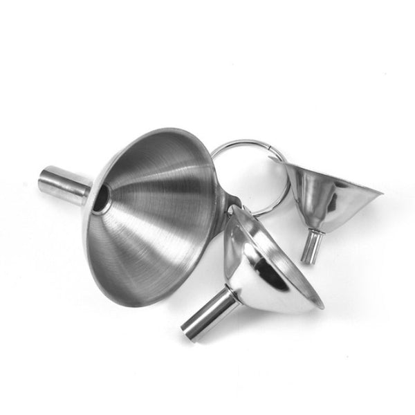 Stainless Steel All Purpose Mini Oil Wine Integrated Funnel Liquid Funnels