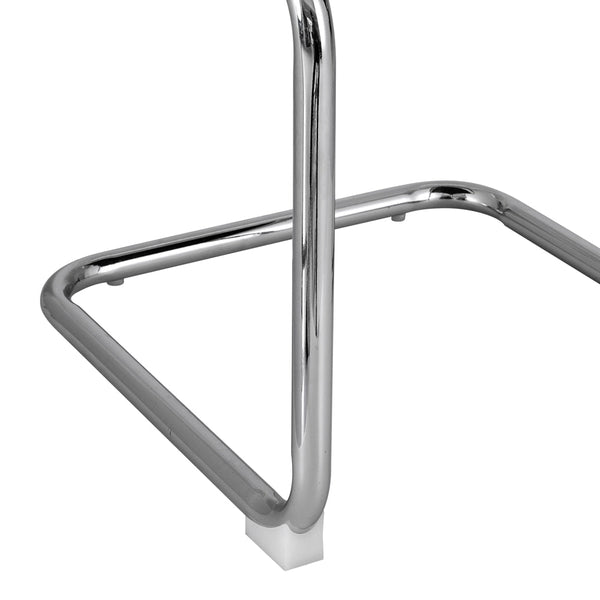 Artiss Cantilevered Set Of 2 Yellow Velvet Dining Chairs