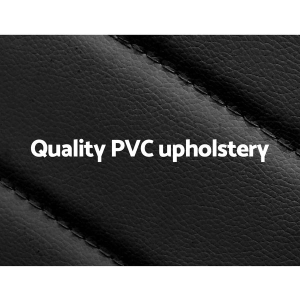 Artiss Set Of 4 Pvc Leather Black Dining Chairs