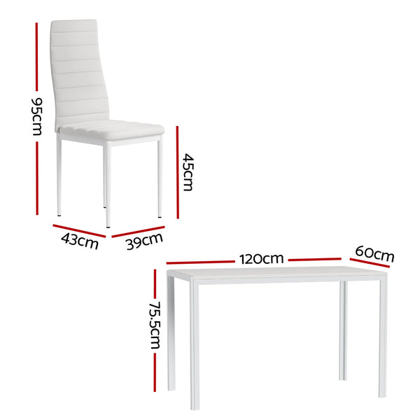 Artiss Dining Chairs And Table Set 6 Of 7 Top White Dining Sets