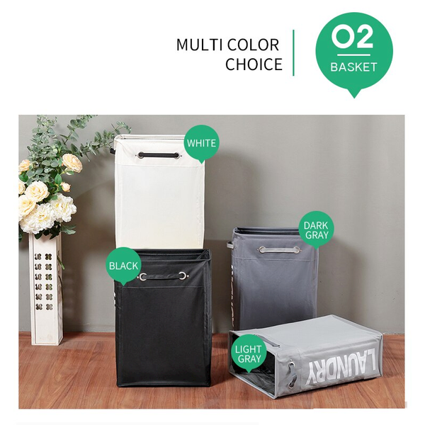 Dirty Clothes Receiving Box Bundle Oxford Foldable Basket Black Laundry Baskets & Hampers