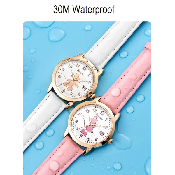 Veile Studios Minnie Mouse Kids Girl Cute Beautiful Quartz Wristwatch Lady Clocks Children Watch Children's Watches