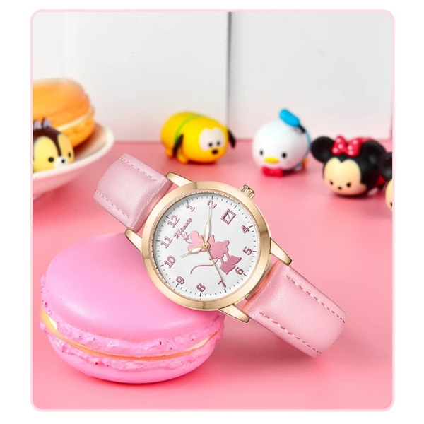 Veile Studios Minnie Mouse Kids Girl Cute Beautiful Quartz Wristwatch Lady Clocks Children Watch Children's Watches