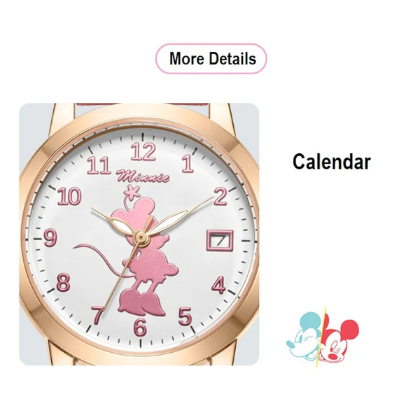 Veile Studios Minnie Mouse Kids Girl Cute Beautiful Quartz Wristwatch Lady Clocks Children Watch Children's Watches
