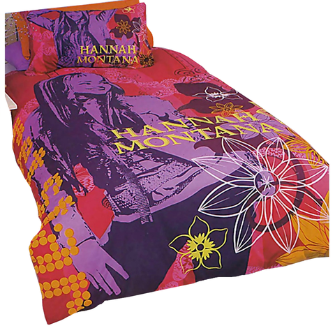 Disney Hannah Montana Purple Quilt Cover Set Single Single Bed Quilts