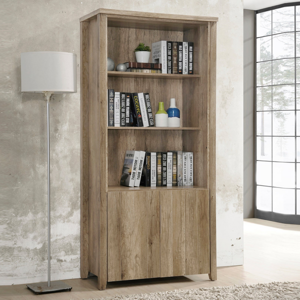Display Shelf Book Case Stand Bookshelf Natural Wood Like Mdf In Oak Colour