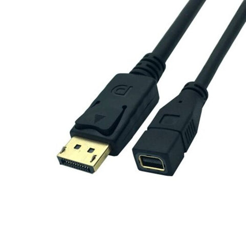Displayport Male To Mini Female Extension Cable For Laptops Projectors Pc Dp 30Cm Black