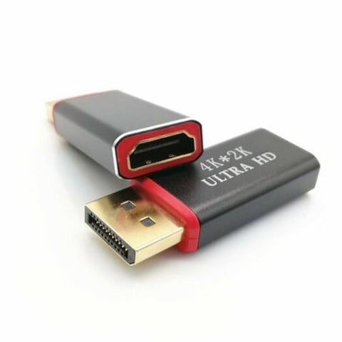 Displayport To Hdmi Adapter Dp Converter Supports 4K Black Monitor/Av Cables & Adapters