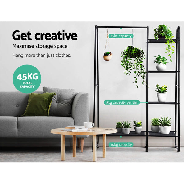 Clothes Rack Garment Hanging Stand Closet Storage Organiser Shelf Home Garment Racks