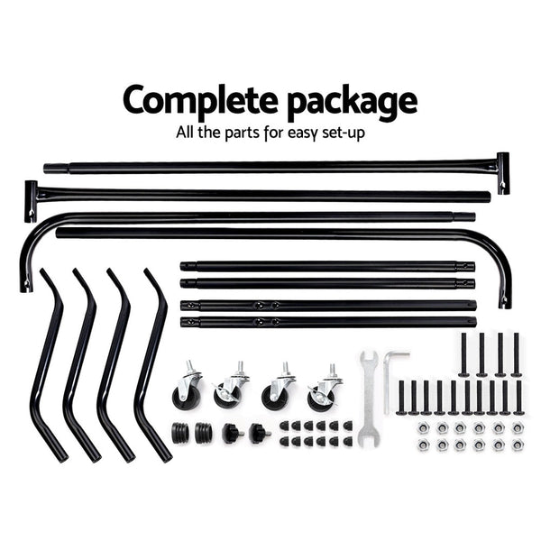 Artiss 6Ft Clothes Racks Metal Garment Display Rolling Rail Hanger Airer Stand Portable Garment Racks