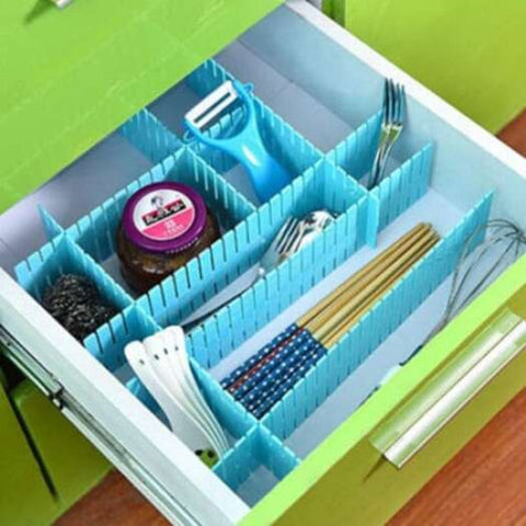 Diy Cutting Drawer Partition For Underwear Storage 4Pcs Butterfly Blue Large