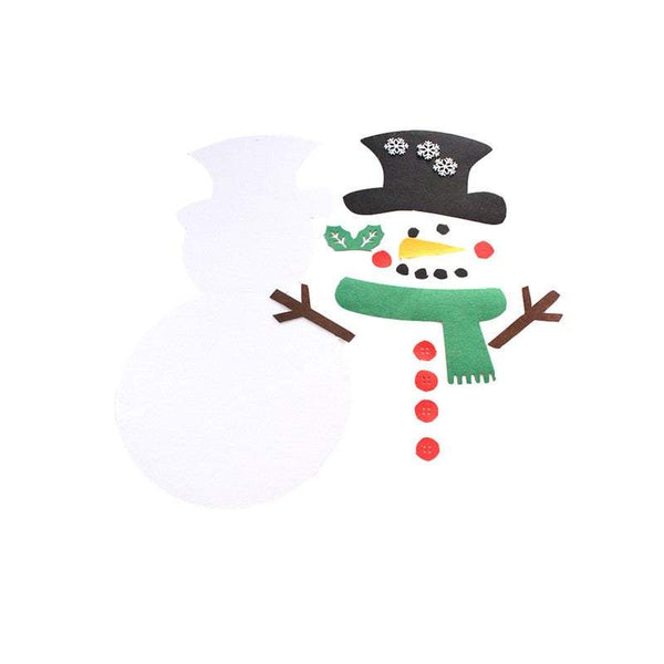 Diy Felt Christmas Snowman Set Decoration Handmade Ornament