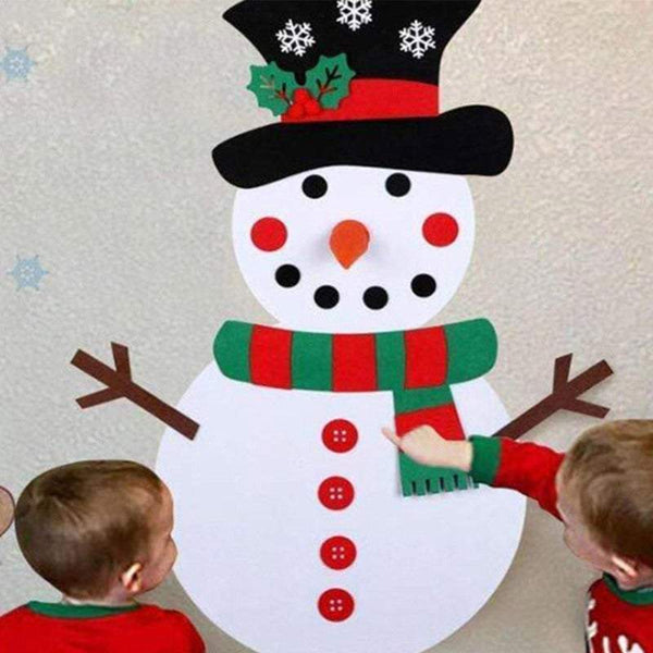 Diy Felt Christmas Snowman Set Decoration Handmade Ornament Party Decorations