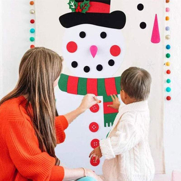 Diy Felt Christmas Snowman Set Decoration Handmade Ornament Party Decorations