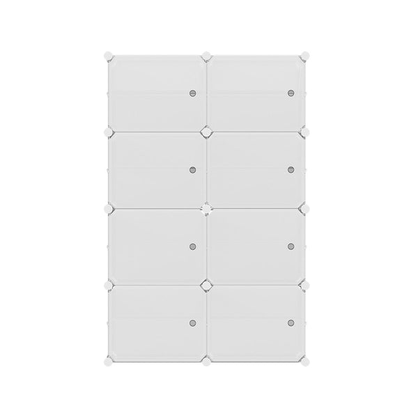 Artiss Shoe Cabinet Diy Storage Cube Box White Portable Organiser Stand