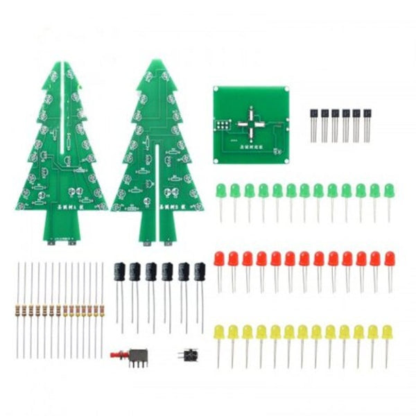 Diy Three Dimensional Color Christmas Tree Led Running Water Lights Kit Jungle Green Limit & Snap Action Switches