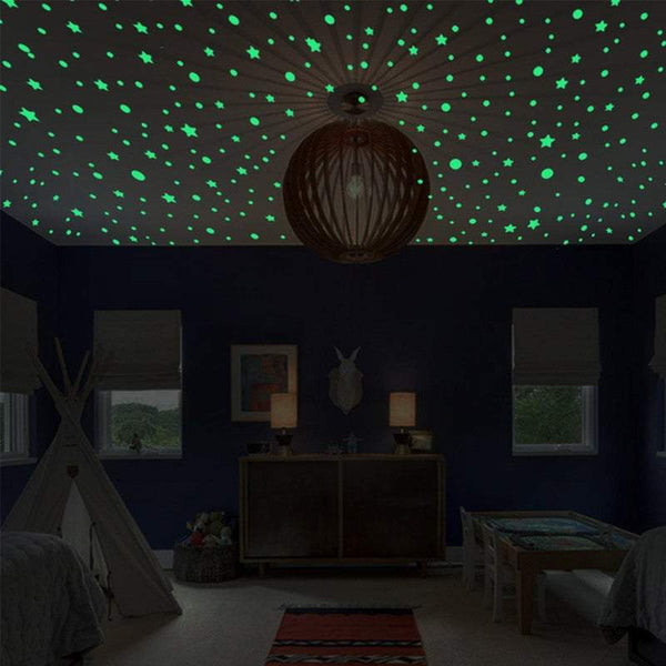 Decorative Stickers Diy Wall Luminous Bubble Stars Or Dots