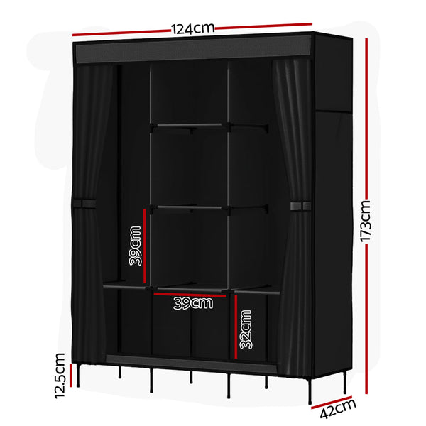 Artiss Large Portable Clothes Closet Wardrobe With Shelf Wardrobes