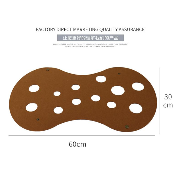 Diy Felt Cat Tunnel Foldable Egg Roll Shaped Pet Toy With Multiple Holes Brown + Yellow Cat Toys