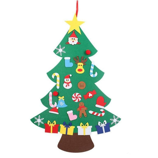 Diy Felt Christmas Tree Children Gifts Wall Decoration Party Decorations