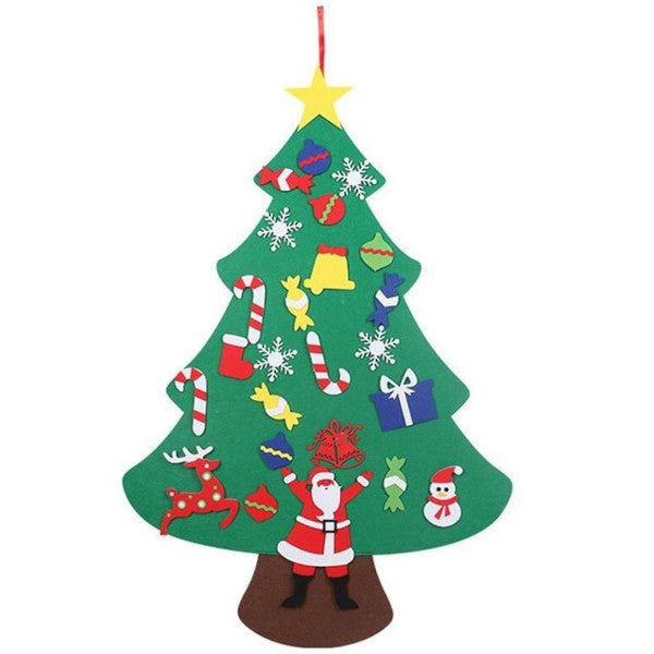 Diy Felt Christmas Tree Children Gifts Wall Decoration