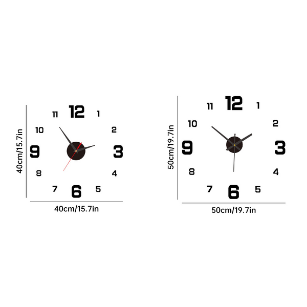 Diy Frameless Creative Wall Clock Decal: A Silent And Stylish Addition For Home Decor Ideal Living Rooms Offices Wall Clocks