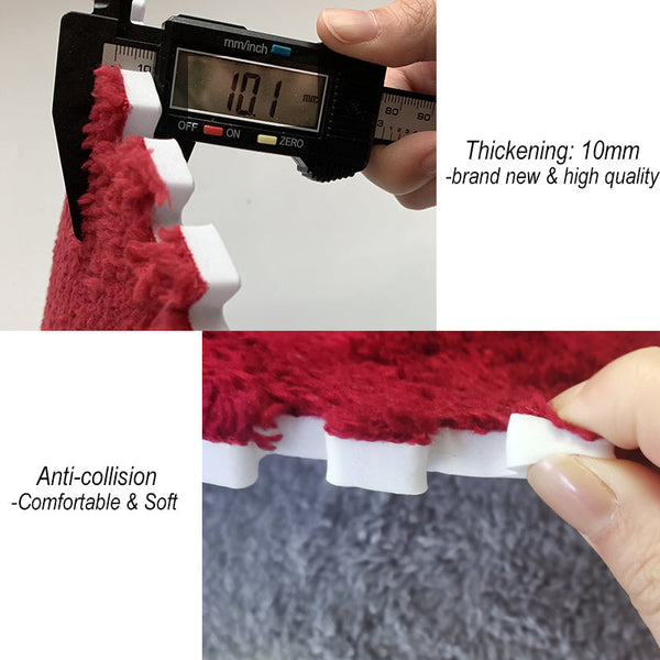 Splicing Mat Chocolate 30X30cm 24Pcs Modern Foam Floor Non Slip Rugs Door Mats & Floor Mats