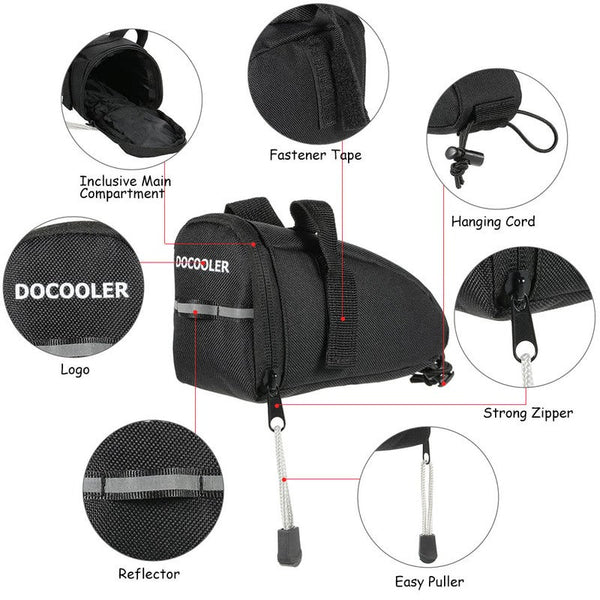 Bike Bicycle Cycle Saddle Bag Ultra Light Seat Pouch Rear Tail Pack Black Bags & Panniers