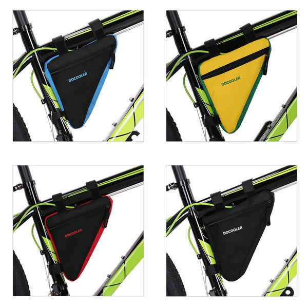 Triangle Cycling Bike Bicycle Front Saddle Tube Frame Pouch Bag Holder Outdoor Black