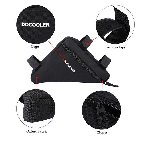 Triangle Cycling Bike Bicycle Front Saddle Tube Frame Pouch Bag Holder Outdoor Black Bags & Panniers