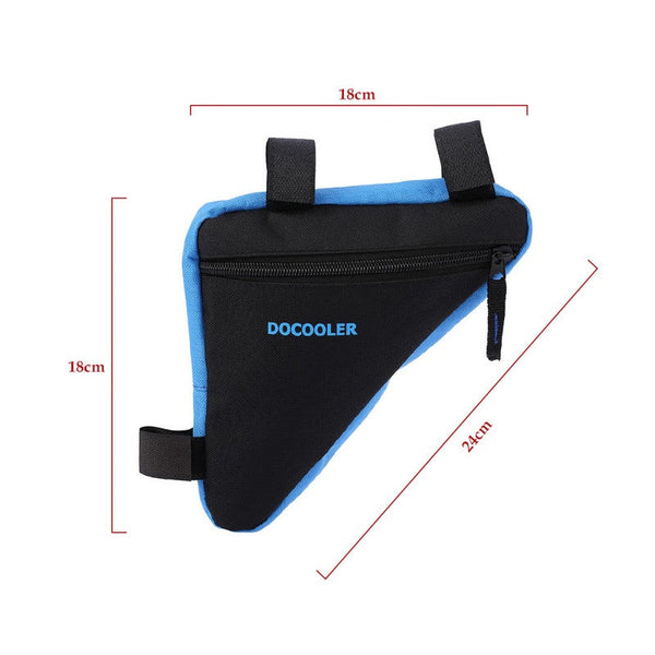 Triangle Cycling Bike Bicycle Front Saddle Tube Frame Pouch Bag Holder Outdoor Blau