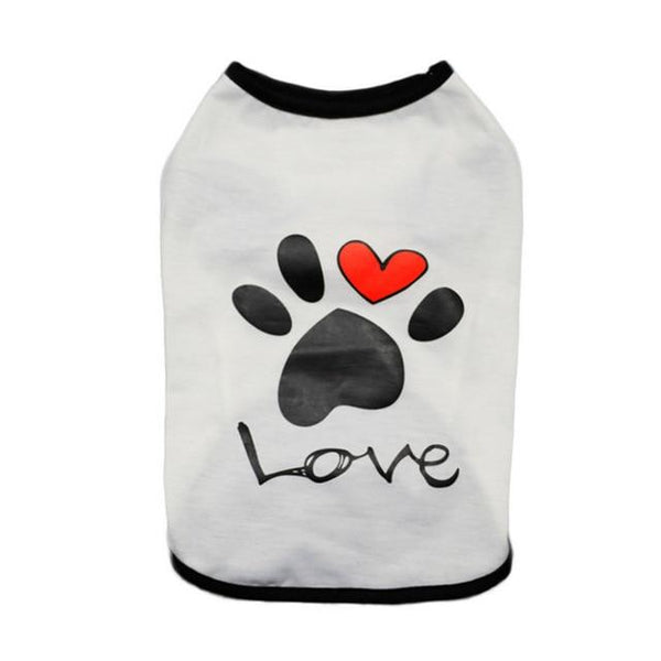 Printed Love Dog Tee Pet Clothing Dog Clothing & Shoes
