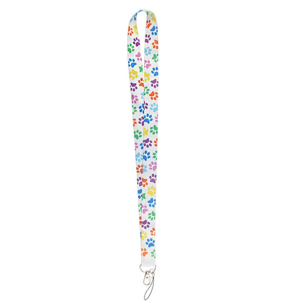 Dog Paw Printed Lanyard Phone Rope Keychains For Keys Id Card Lanyards Men Women Keyrings