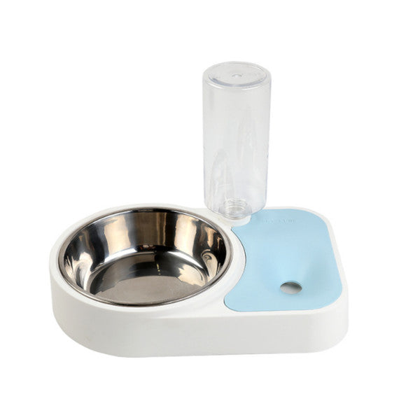 Pet Automatic 2 In 1 Food Water Feeder Stainless Steel Dish Bowl Dog Automatic Feeders