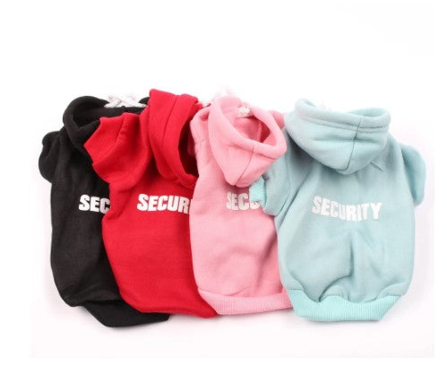 Dog Hoodie Security Design Dog Clothing & Shoes