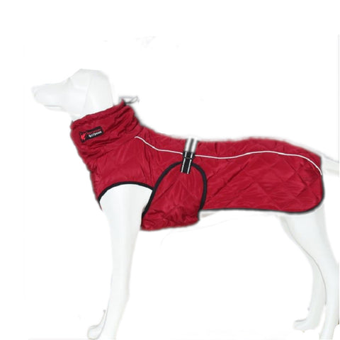Warm Fleece Large Pet Dog Jacket With Reflective Strip