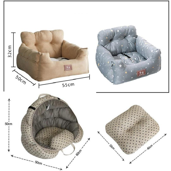 Dog Pouch Travel Bed Portable Pet Car Seat Pet Beds